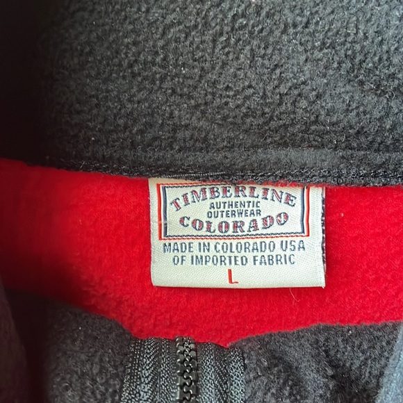 Red Vintage Jackson Hole fleece Timberline Colorado men’s size L - Picture 3 of 5